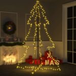 vidaXL Arbre de Noël cône 240 LED d'intérieur/d'extérieur 118x180 cm – Image 3