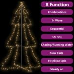 vidaXL Arbre de Noël cône 240 LED d'intérieur/d'extérieur 118x180 cm – Image 5