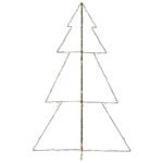 vidaXL Arbre de Noël cône 240 LED d'intérieur/d'extérieur 118x180 cm – Image 7