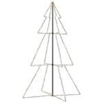vidaXL Arbre de Noël cône 240 LED d'intérieur/d'extérieur 118x180 cm