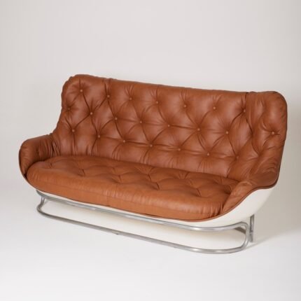 CANAPÉ EN CUIR KARATÉ MICHEL CADESTIN. 1970s