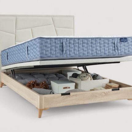 Lit coffre FIONA Bois Cambrian / Denver/1-Naturel