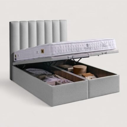 Lit coffre WARREN BOX XXL Flanel Stone