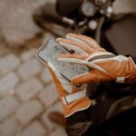 GANTS MOTO CUIR Wildust Sisters. 70'S STRIPE. CAMEL – Image 7