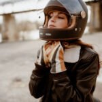 GANTS MOTO CUIR Wildust Sisters. 70'S STRIPE. BLANC – Image 7