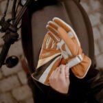GANTS MOTO CUIR Wildust Sisters. 70'S STRIPE. CAMEL – Image 4