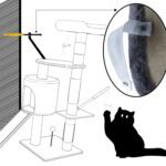 Arbre à Chat 112cm avec Griffoir Plateforme Niche L Gris – Image 5