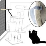 Arbre à Chat 112cm avec Griffoir Plateforme Niche L Beige – Image 5