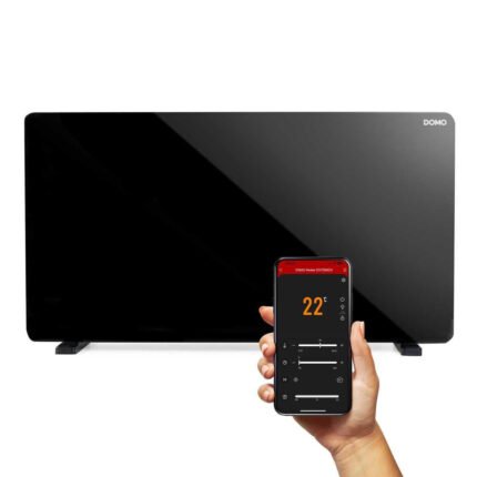 Convecteur De Chauffage En Verre Avec Wifi 2000w Noir Domo Do7356ch Domo