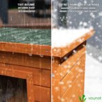 Maison pour Chat en bois avec toit bitumé autoportant et porte à lamelles PVC – Image 4