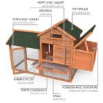 Poulailler en Bois avec Pondoir et Perchoir Accueillant 2 Poules – Image 7