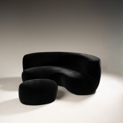 CANAPÉ ET POUF. PIERRE AUGUSTIN ROSE