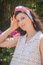 Foulard triangle le jardin