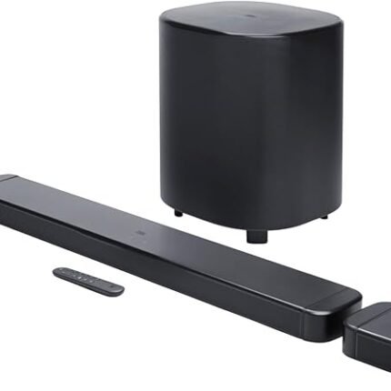 JBL Bar 800 MK2, Barre de Son Bluetooth 7.1 canaux pour TV avec Enceintes détachables, Caisson de Basses de 25,4 cm, Dolby Atmos, HDMI eARC, Wi-FI, vidéo 4K, PureVoice 2.0 et MultiBeam 3.0, Noir